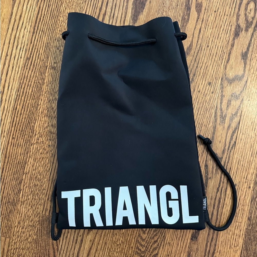 Triangl Swimwear black neoprene backpack bag